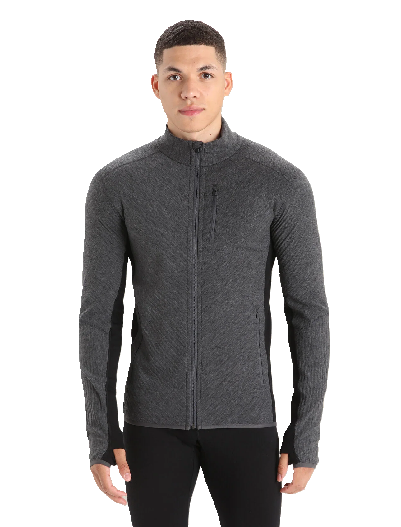 Men Merino Descender LS Zip - Image 3