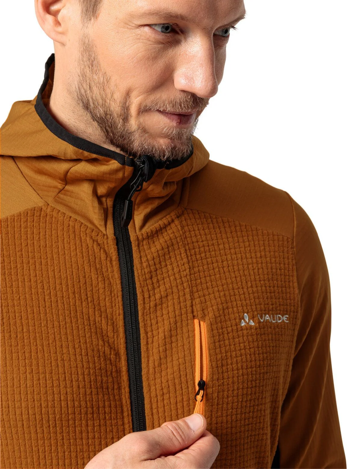 Men's Monviso Hooded Grid Fleece Jacket - Image 6
