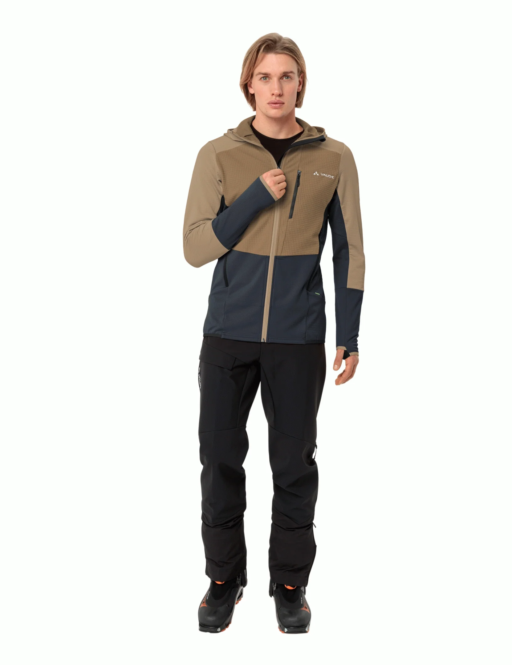 Men's Monviso Hooded Grid Fleece Jacket - Image 9