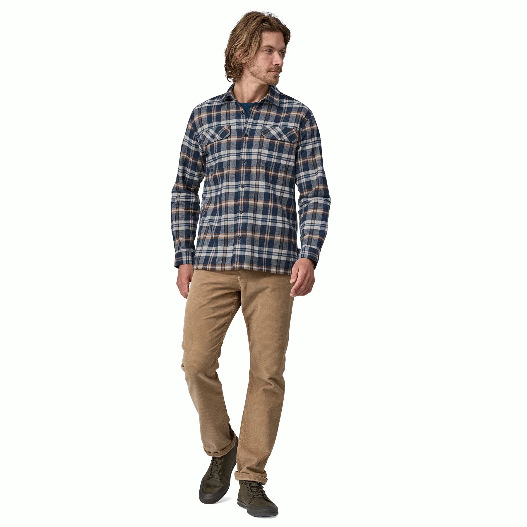 M's Long-Sleeved Organic Cotton Midweight Fjord Flannel Shirt - Image 2
