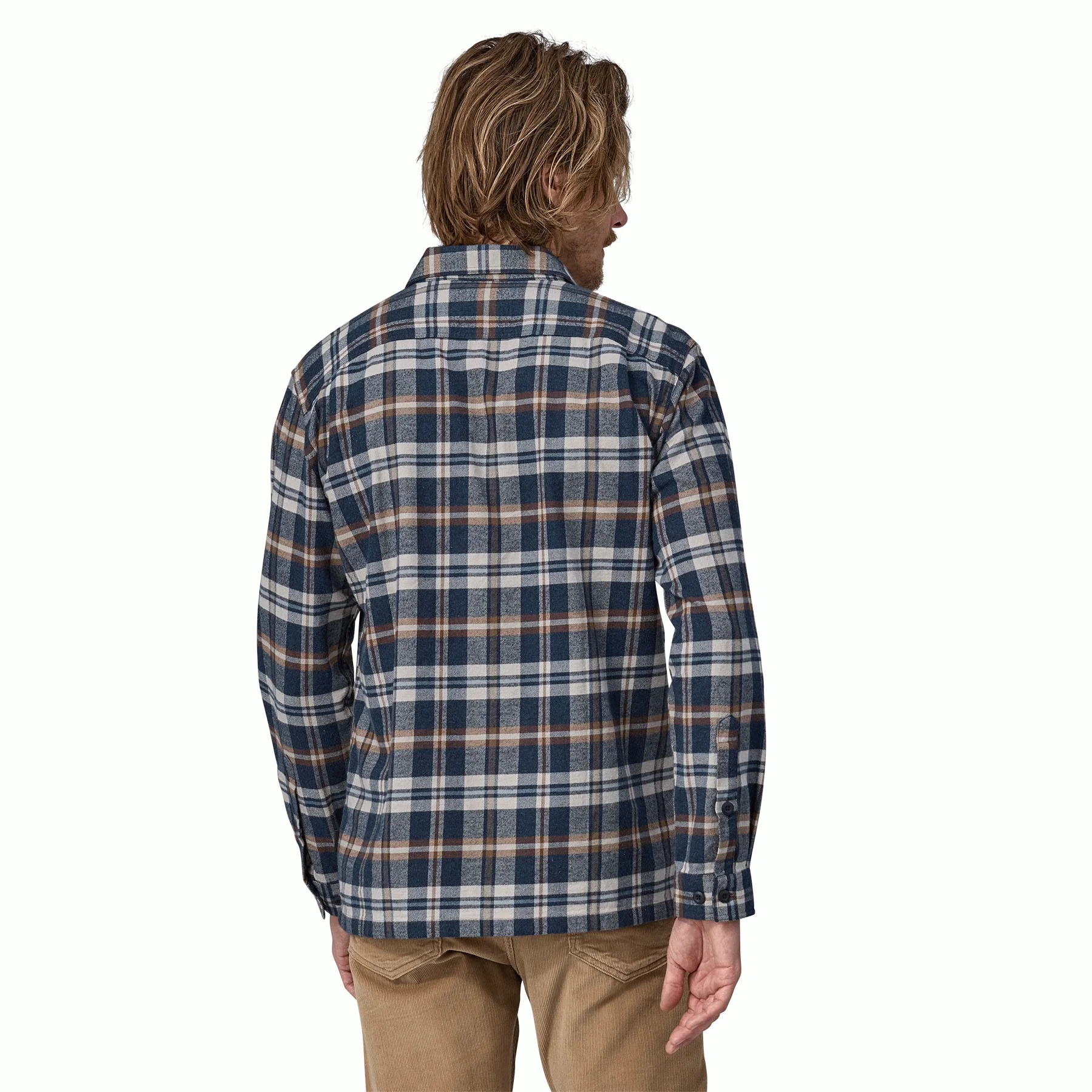 M's Long-Sleeved Organic Cotton Midweight Fjord Flannel Shirt - Image 3