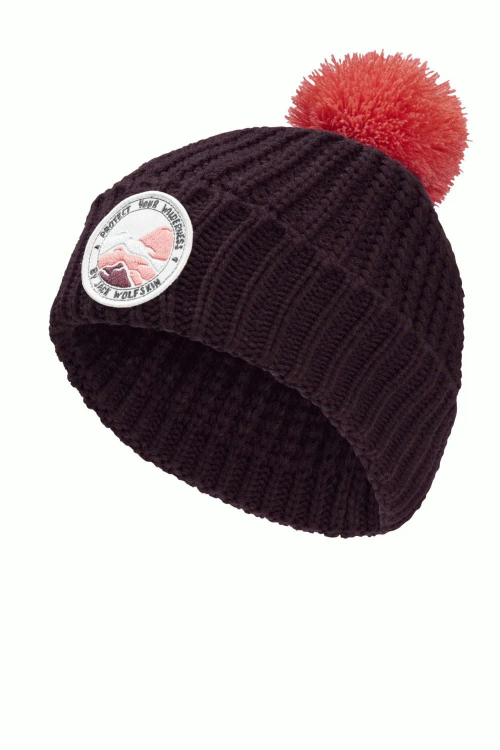 POMPOM BADGE BEANIE K