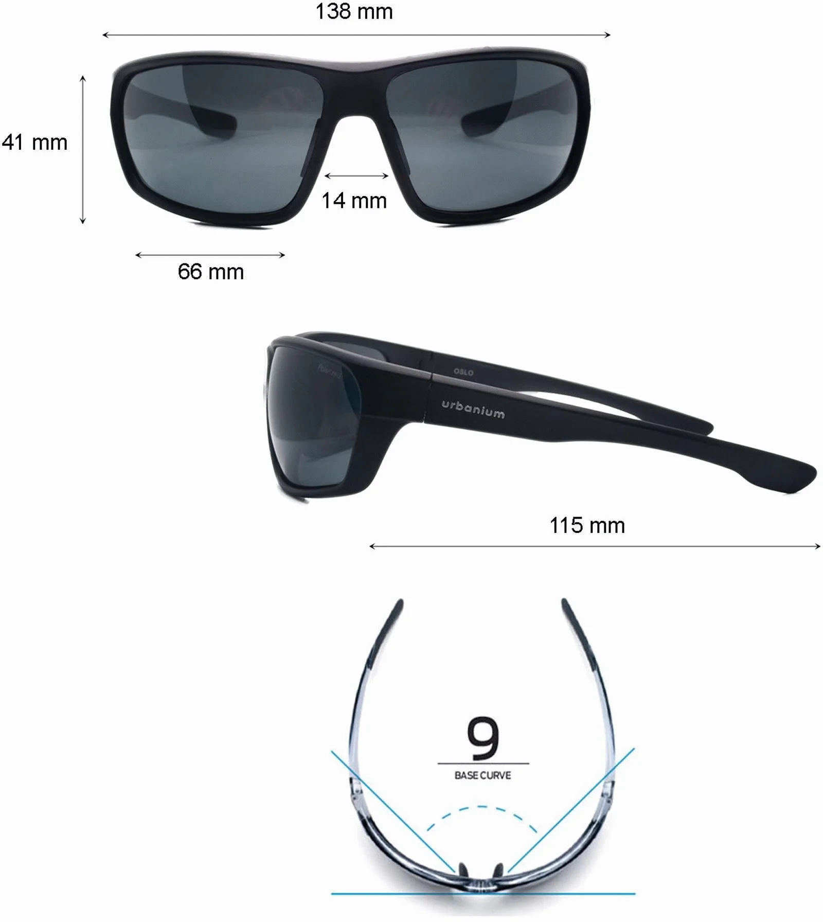 urbanium Sonnenbrille polarisiert grau
