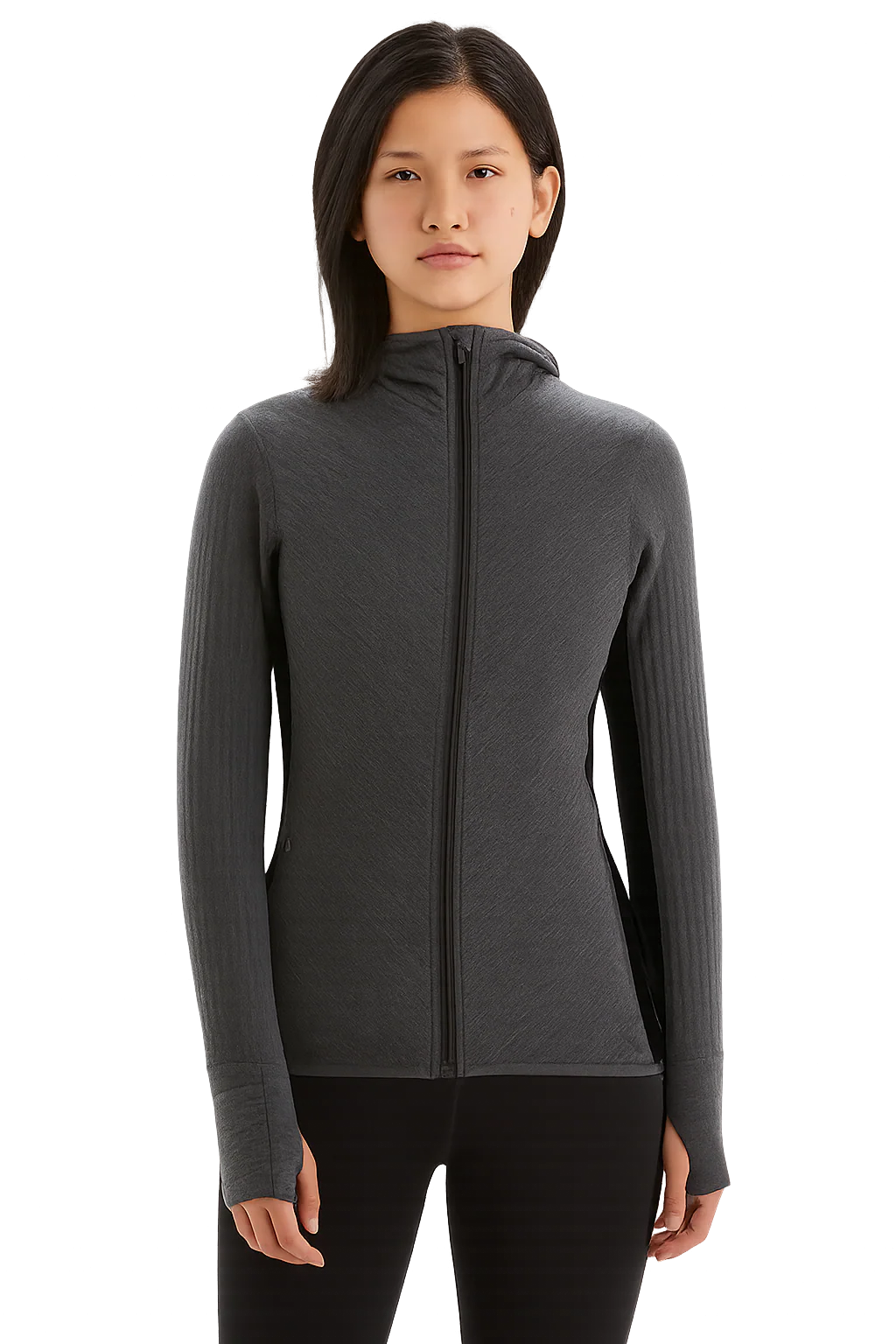 W Descender LS Zip Hood