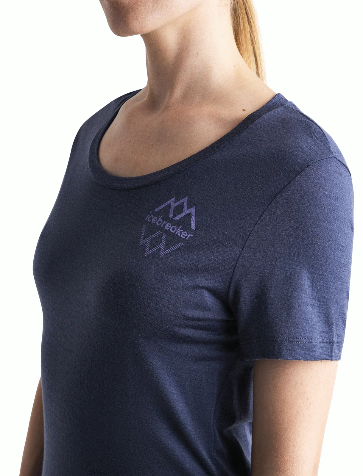 Women Merino 150 Tech Lite III SS Scoop Tee Icebreaker Logo Reflections