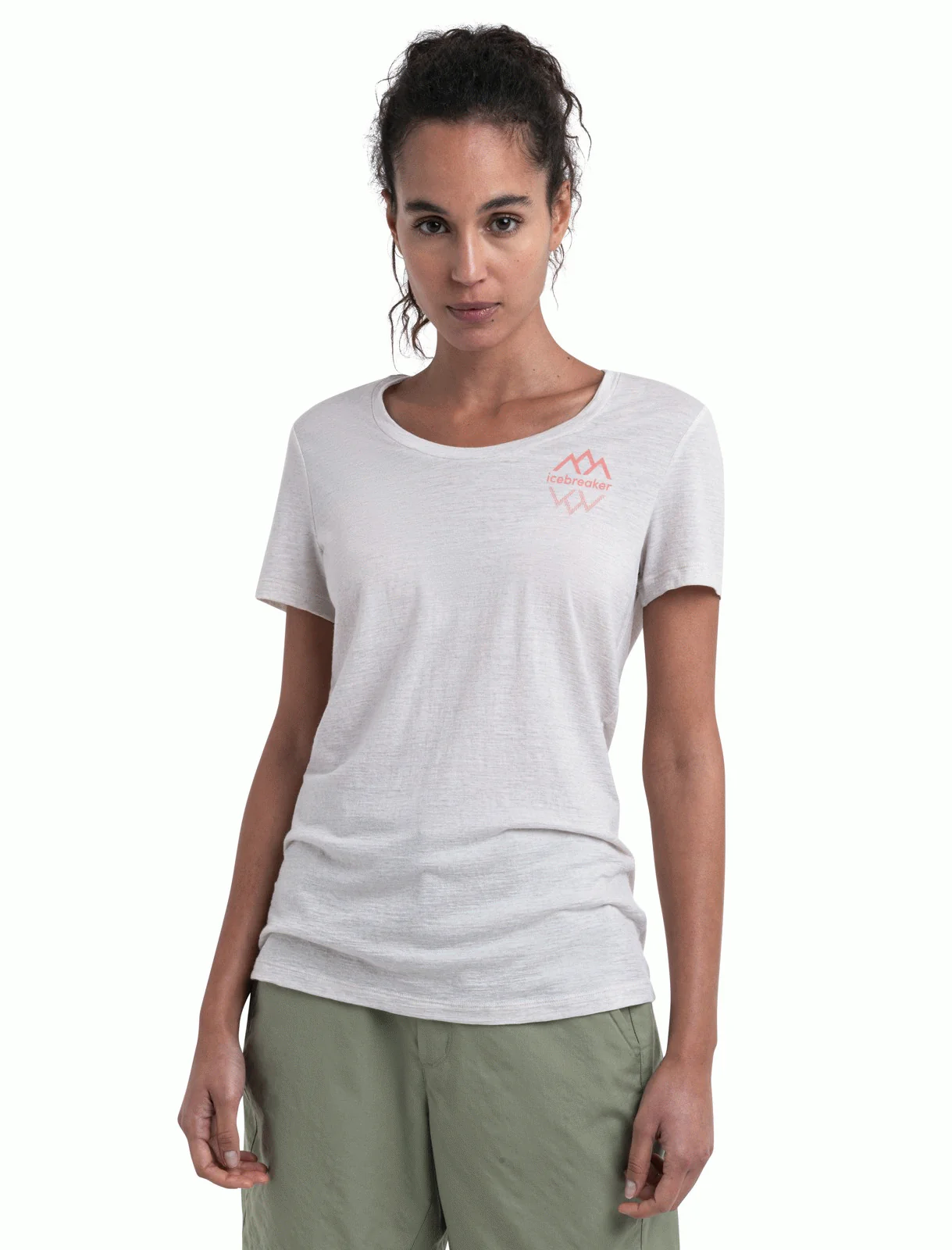 Women Merino 150 Tech Lite III SS Scoop Tee Icebreaker Logo Reflections - Image 10
