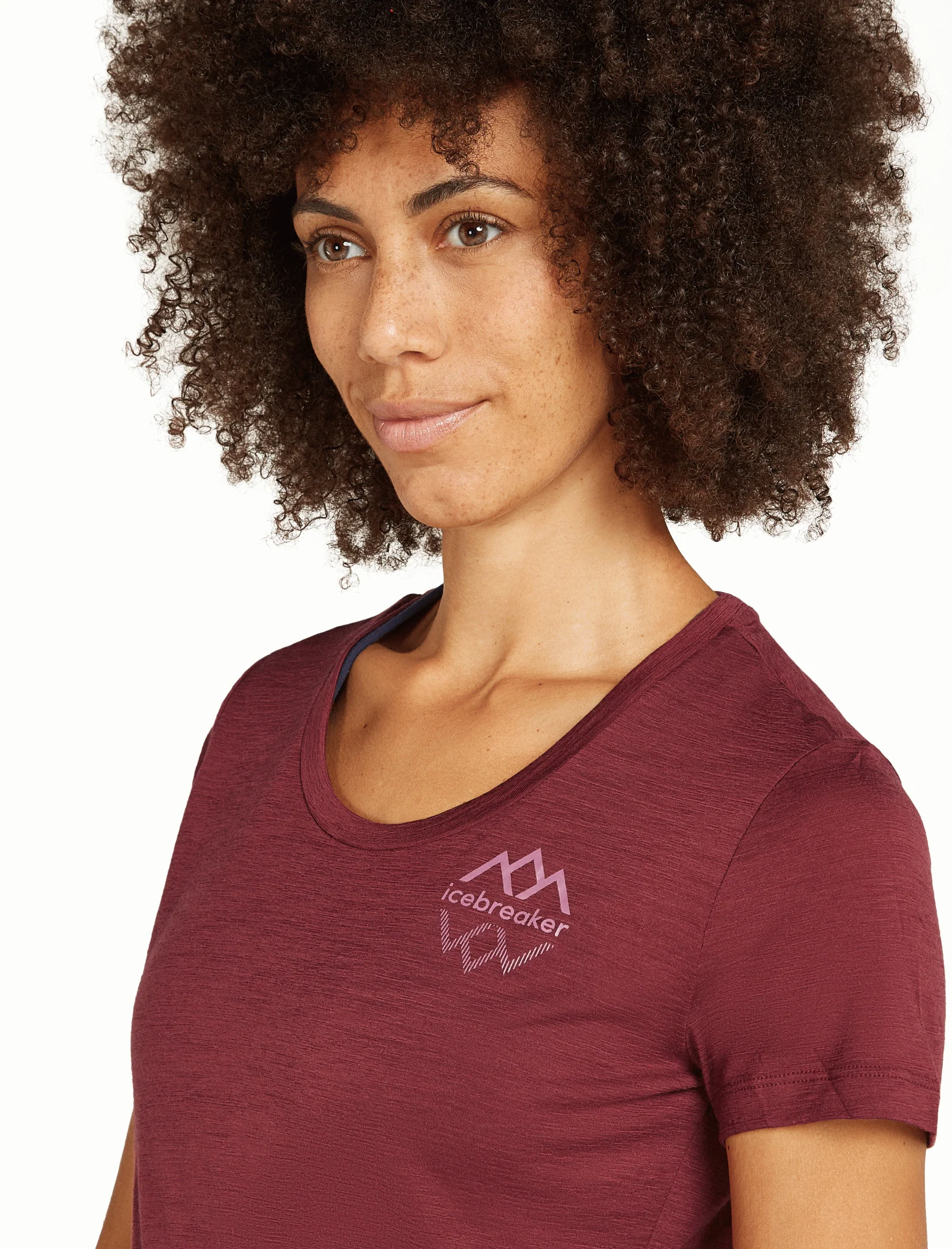 Women Merino 150 Tech Lite III SS Scoop Tee Icebreaker Logo Reflections - Image 11