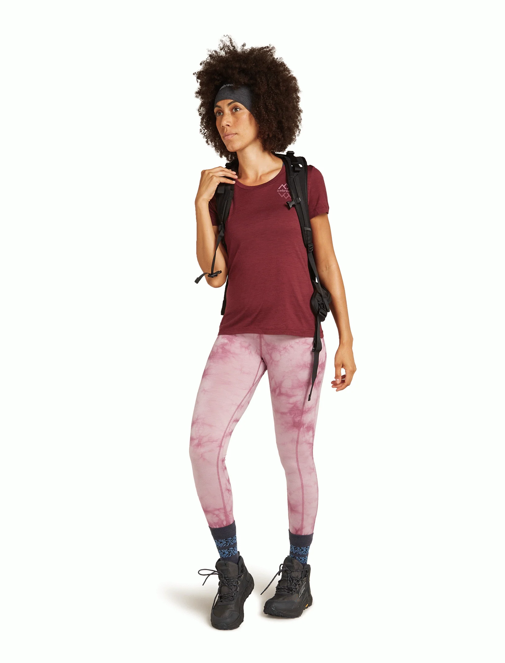 Women Merino 150 Tech Lite III SS Scoop Tee Icebreaker Logo Reflections - Image 12