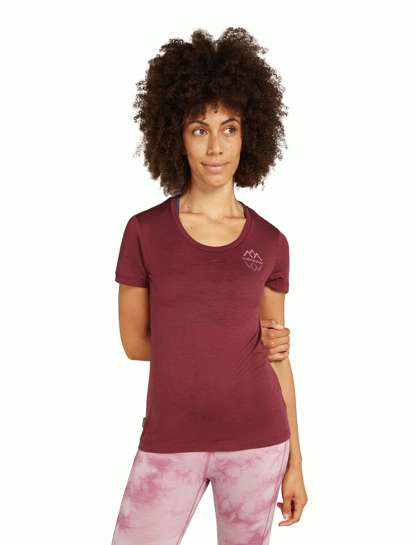 Women Merino 150 Tech Lite III SS Scoop Tee Icebreaker Logo Reflections - Image 15