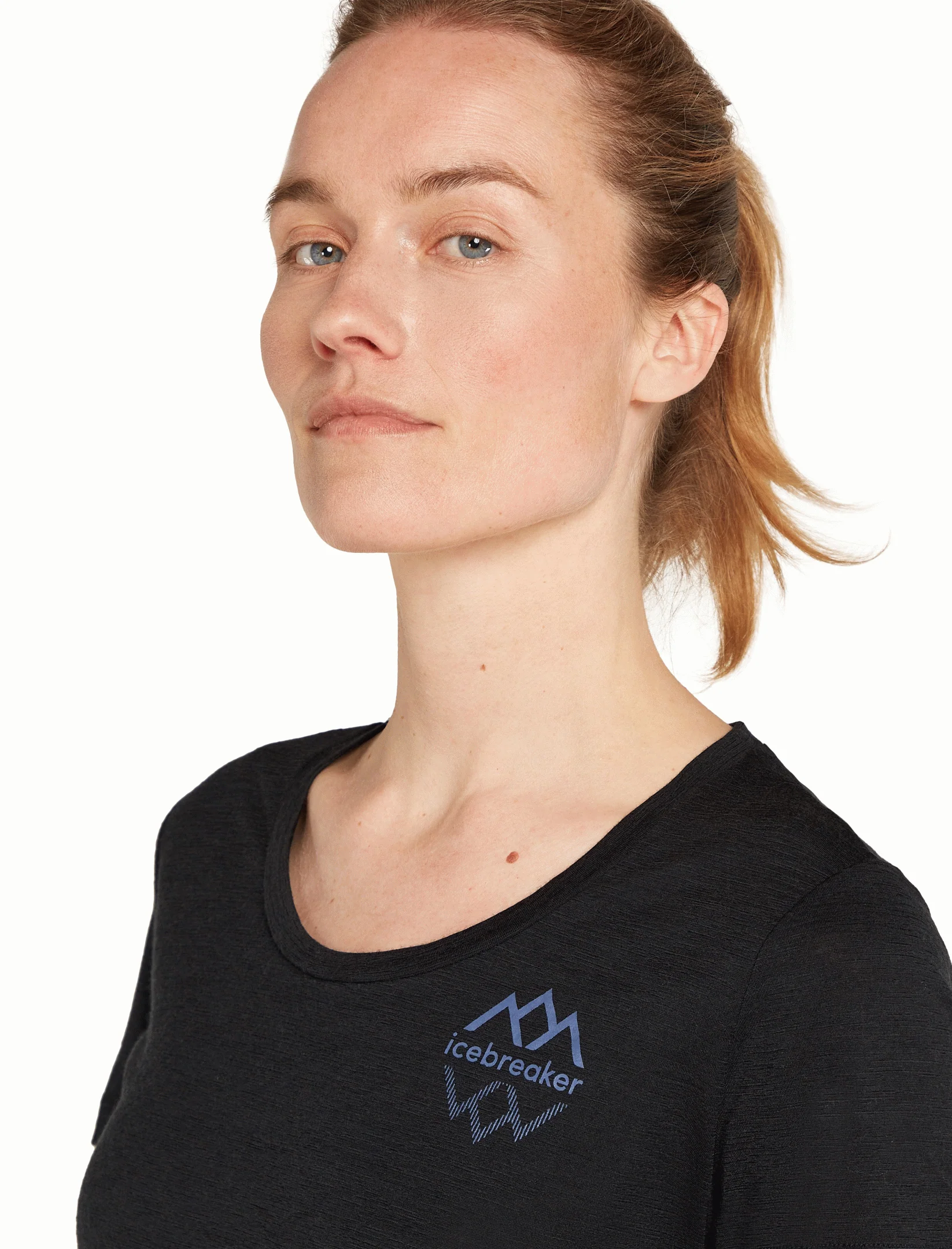 Women Merino 150 Tech Lite III SS Scoop Tee Icebreaker Logo Reflections - Image 16