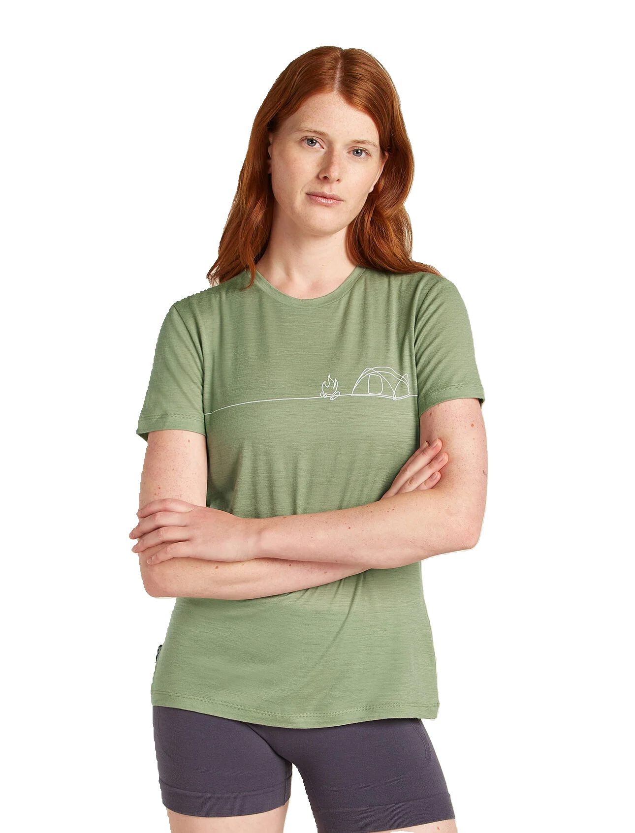 Women Merino 150 Tech Lite SS Tee Single Line Camp