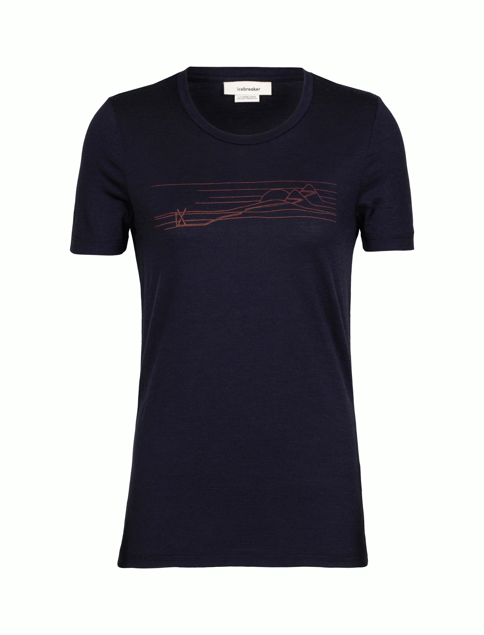Women Tech Lite II SS Tee Ski Stripes