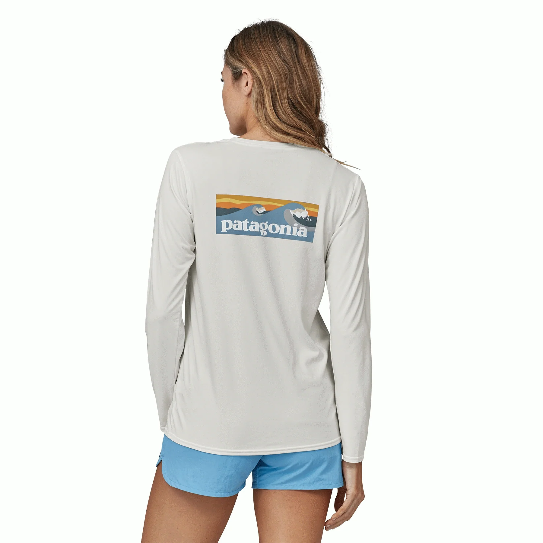 W's L/S Cap Cool Daily Graphic Shirt - Waters - Image 4